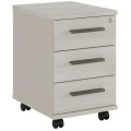 Мобильная офисная тумба с колёсиками и замком, 3 ящика