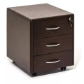 Мобильная офисная тумба с колёсиками и замком, 3 ящика