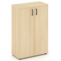 Офисный шкаф средний широкий (2 низких фасада, задняя стенка ЛДСП