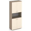 Офисный шкаф высокий широкий (4 низких фасада ЛДСП)