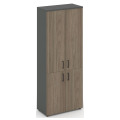Офисный шкаф высокий широкий (2 низких + 2 средних фасада, задняя стенка ЛДСП
