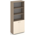 Офисный шкаф высокий широкий (2 низких фасада ЛДСП)