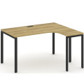 Стол письменный эргономичный Concept на П-образном металлокаркасе (правый)