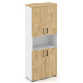 Офисный шкаф высокий широкий (4 низких фасада, задняя стенка ЛДСП