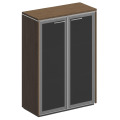 Офисный шкаф для документов средний со стеклянными дверями