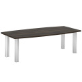 Стол для переговоров на металлических опорах нерж.сталь