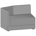 Диван с 1-яр. спинкой слева от сидящего