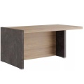 Стол для руководителя письменный с асимметричными опорами (левый)