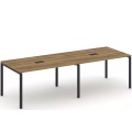 Стол для переговоров на металлокаркасе (2 столешницы)