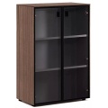 Офисный шкаф средний со стеклом