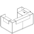 Стойка ресепшн П-образная