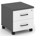 Тумба мобильная 2 ящика. Стандартные колеса