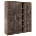 Офисный шкаф высокий 3 створки, с нишей