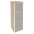 Офисный шкаф средний узкий стекло в раме (лев/прав) 