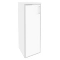 Офисный шкаф средний узкий белое стекло в раме (лев/прав) 
