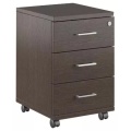 Мобильная офисная тумба с колёсиками и замком, 3 ящика