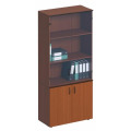 Офисный шкаф  высок. комбинир. со стеклом