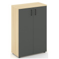 Офисный шкаф средний широкий (2 низких фасада, задняя стенка ЛДСП