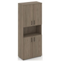 Офисный шкаф высокий широкий (4 низких фасада, задняя стенка ЛДСП