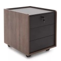 Мобильная офисная тумба с колёсиками и замком, 3 ящика