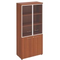 Офисный шкаф для документов со стеклянными дверями в рамке