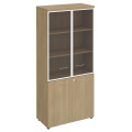Офисный шкаф для документов со стеклянными дверями в рамке