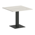Стол для переговоров квадратный на металлической опоре