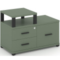 Тумба приставная широкая 2 ящика + 1 распашной фасад. С надставкой узкой.
