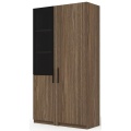 Офисный шкаф высокий комбинированный (полки ЛДСП) с гардеробом