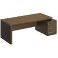 Стол руководителя правый на опорной тумбе малой