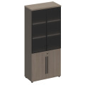 Офисный шкаф для документов комбинированный со стеклянными дверями