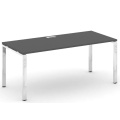 Стол руководителя на металлокаркасе на П-образных опорах (нерж.сталь)