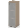 Офисный шкаф средний узкий правый (матовое стекло)