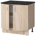 Шкаф кухонный напольный 80 см, со столешницей и дверьми