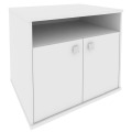 Офисная тумба для оргтехники, с нишей и распашными дверцами