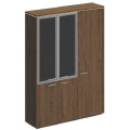 Офисный шкаф комбинированный (со стеклом + для одежды узкий)