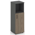 Офисный шкаф средний узкий левый / правый (1 низкий фасад, задняя стенка ЛДСП)