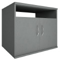 Офисная тумба для оргтехники, с нишей и распашными дверцами