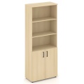 Офисный шкаф высокий широкий (2 низких фасада, задняя стенка ЛДСП