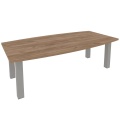 Стол для переговоров на металлокаркасе (серые опоры)