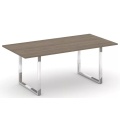 Стол переговорный на металлокаркасе на О-образных опорах (нерж.сталь)