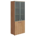 Офисный шкаф для бумаг со стеклом в алюминиевой раме