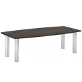Стол для переговоров на металлических опорах нерж.сталь