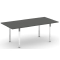 Стол переговорный на металлокаркасе на П-образных опорах (нерж.сталь)