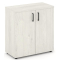 Офисный шкаф низкий широкий (2 низких фасада, задняя стенка ЛДСП)